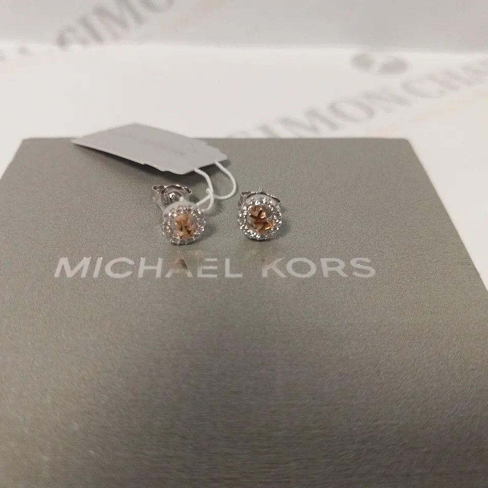 BOXED MICHAEL KORS PREMIUM STERLING SILVER EARRINGS