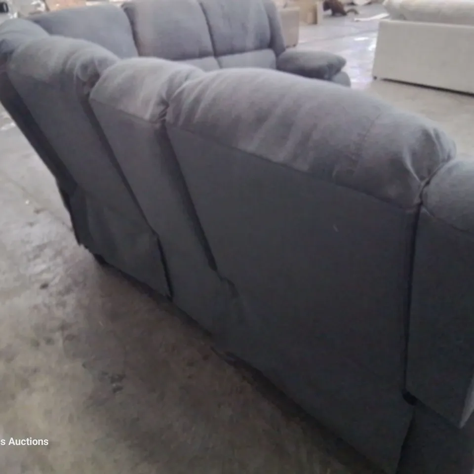 DESIGNER MANUAL RECLINING CORNER GROUP GREY FABRIC 