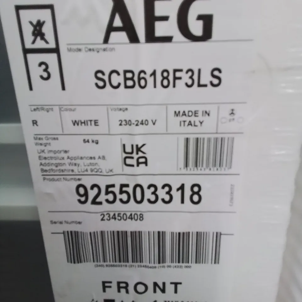 AEG 500 COLD SENSE INTEGRATED 70/30 FRIDGE FREEZER 267L Model SCB618F3LS RRP £709