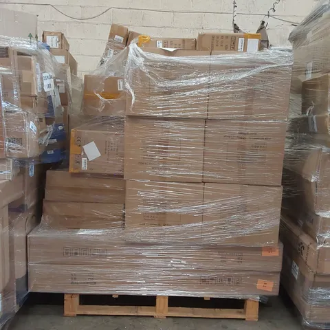 PALLET CONTAINING A LARGE ASSORTMENT OF CONSUMER PRODUCTS INCLUDING: MULTIFUNCTIONAL KITCHEN SOFAS, TOWEL WARMERS ECT