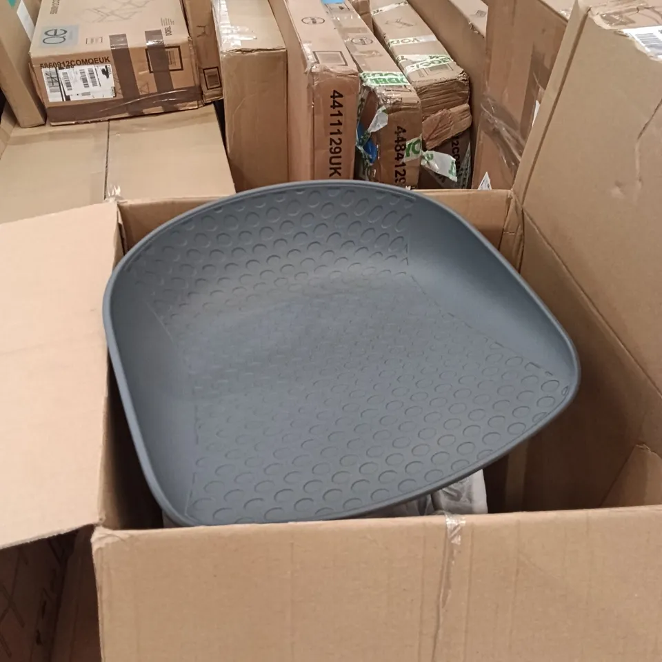 BOXED BAR STOOLS (SET OF 2) - GREY/BLACK (1 BOX)