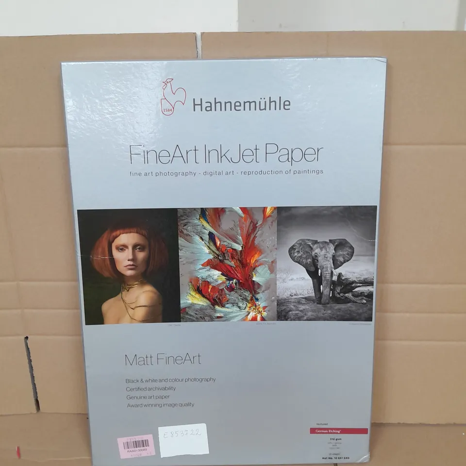 HAHNEMUHLE FINEART INKJET PAPER - MATT FINEART - 25 SHEETS 310GSM - COLLECTION ONLY