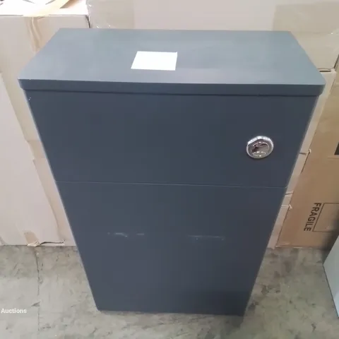 DESIGNER NAVY TOILET UNIT WITH INTEGRATED FLUSH BUTTON