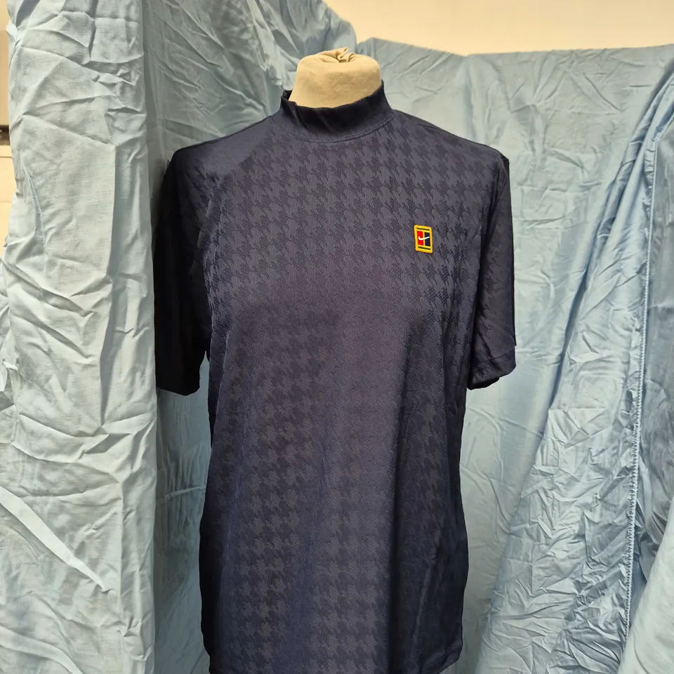 NIKE AERO-FIT MEN’S NAVY SHORT-SLEEVE TOP