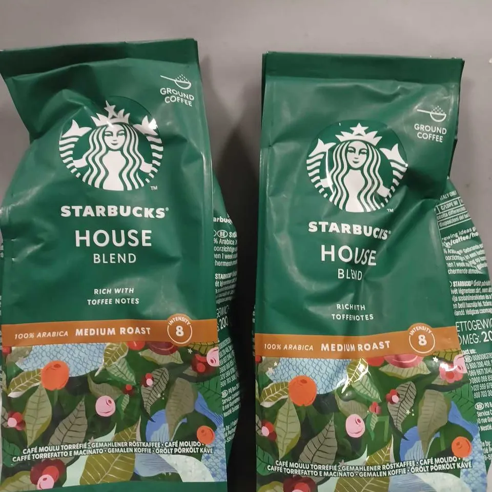 STARBUCKS HOUSE BLEND MEDIUM ROAST INTENSITY 8 200G X 2 