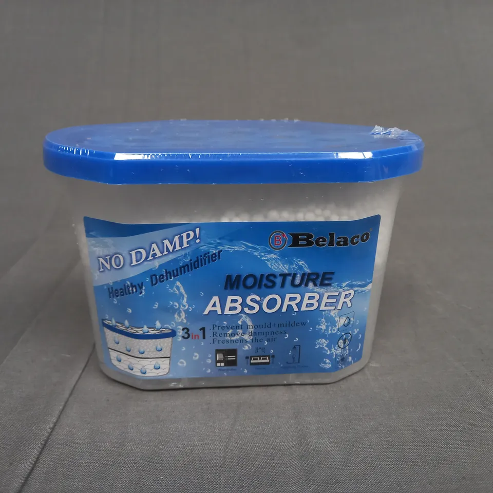 BOX OF APPROXIMATELY 12 BELACO MOISTURE ABSORBER DEHUMIDIFIER BOXES