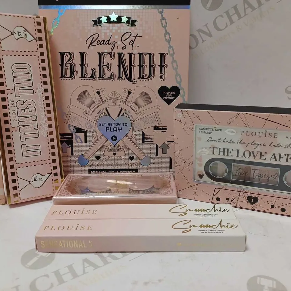 LOT OF APPROX 8 ASSORTED P.LOUISE PRODUCTS TO INCLUDE LIP DRIP, THE LOVE AFFAIR PALETTE, BRUSH COLLECTION, ETC 