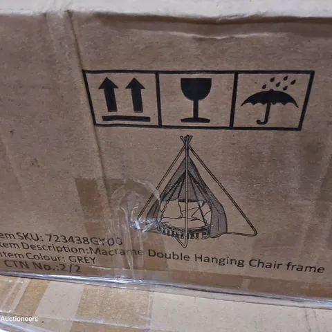 PALLET OF APPROXIMATELY 4 BOXED BALI MACRAME DOUBLE HANGING CHAIR PARTS ( Box 2 of 2 only)