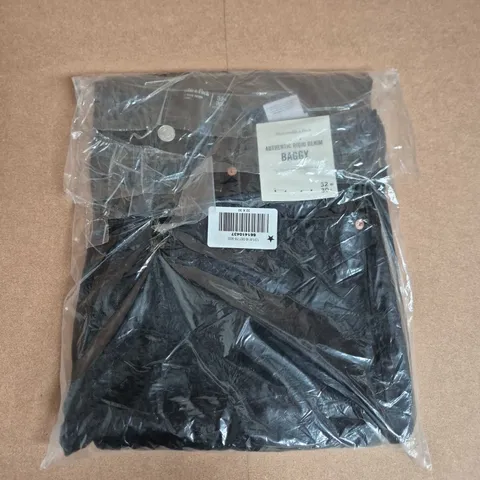 BAGGED ABERCROMBIE & FITCH AUTHENTIC DIGID DENIM BAGGY PANTS IN BLACK - 32X30
