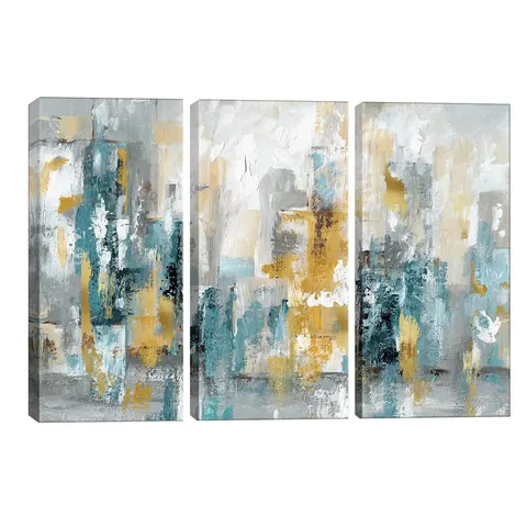 BOXED CITY VIEWS II MULTI-PIECE IMAGE ON WAPPED CANVAS