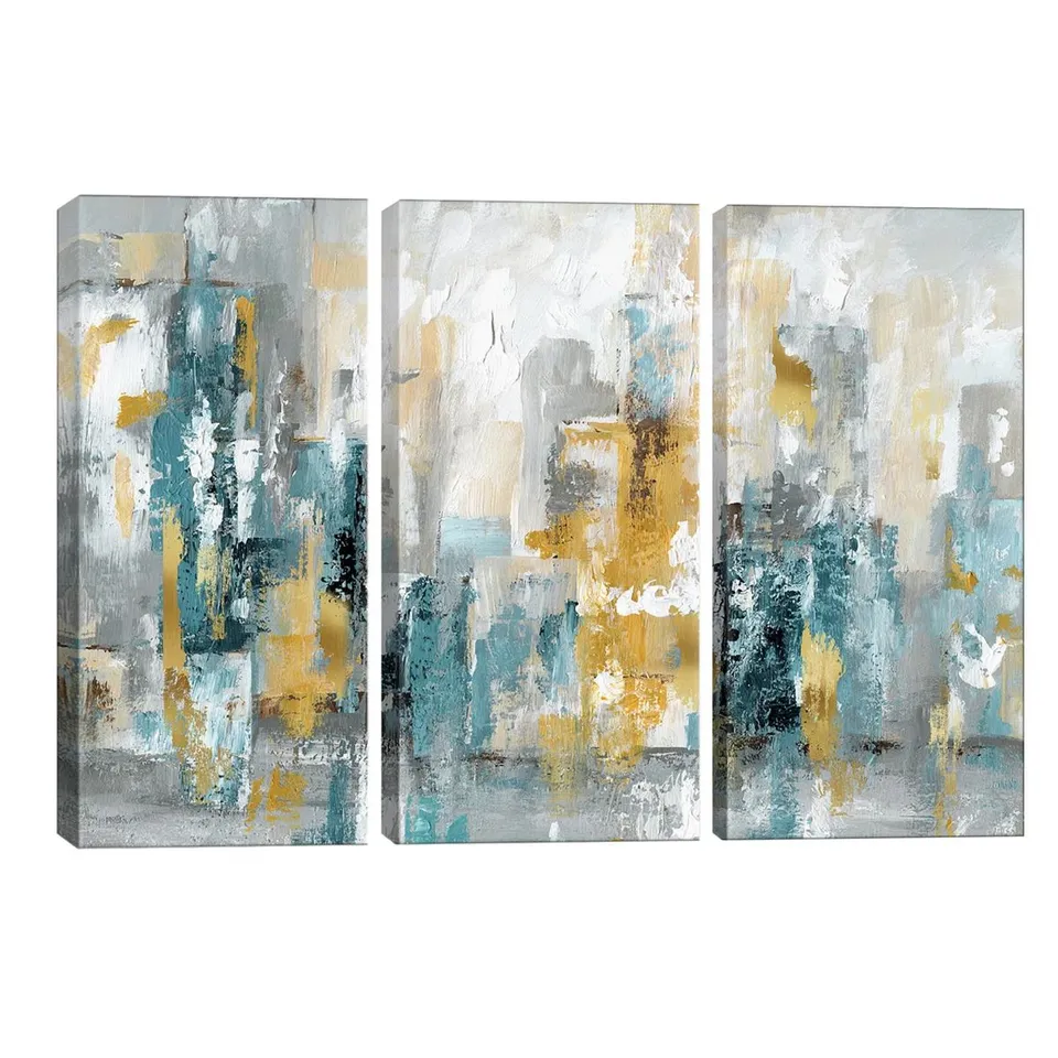 BOXED CITY VIEWS II MULTI-PIECE IMAGE ON WAPPED CANVAS