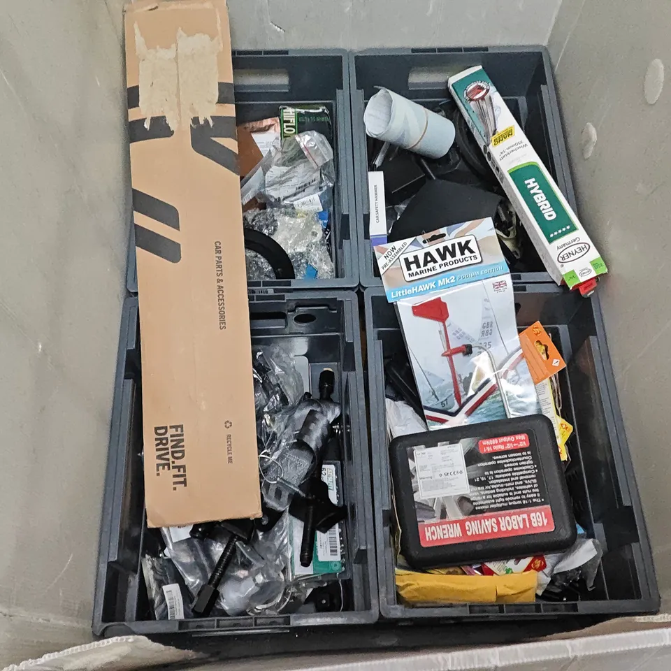 ASSORTED CAR PARTS & ACCESSORIES, TOOLS & HARDWARE – MIXED LOT