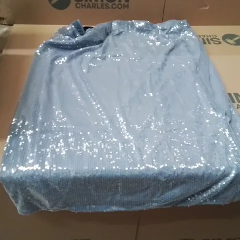 BOXED BRAND NEW APPROXIMATELY 34 JD WILLIAMS SEQUIN COLUMN SKIRT BLUE PRINT SIZE 24