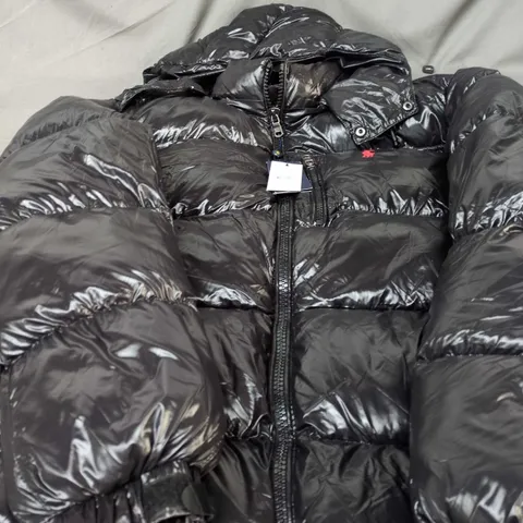 POLO RALPH LAUREN BLACK QUILTED PUFFER JACKET