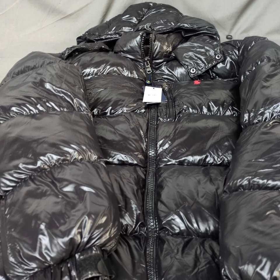 POLO RALPH LAUREN BLACK QUILTED PUFFER JACKET