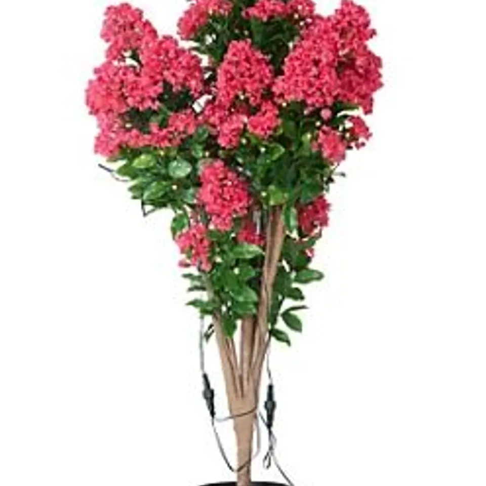 GARDEN REFLECTIONS PRE LIT FAUX CREPE MYRTLE TREE - HOT PINK