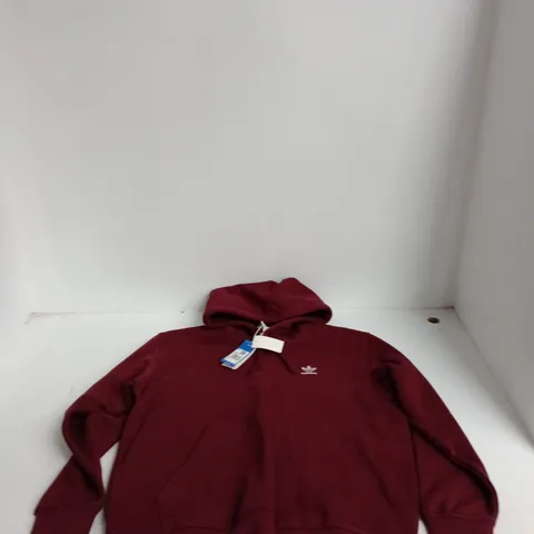 ADIDAS MAROON HOODIE - UK L