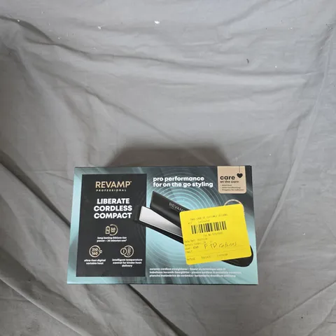 REVAMP PROFESSIONAL LIBERATE CORDLESS COMPACT HAIR STRAIGHTENER – BOXED