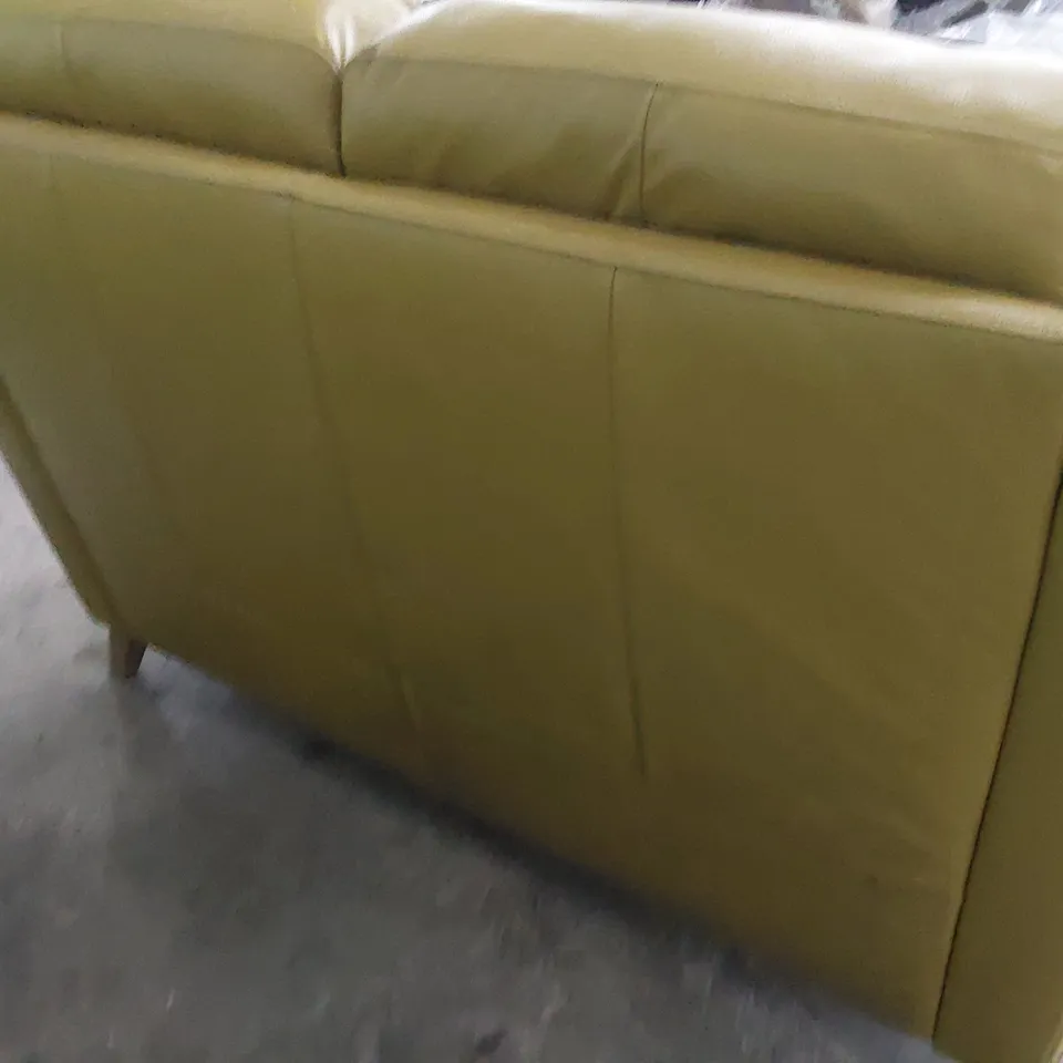 DESIGNER TWO SEATER SOFA SAND LEATHER