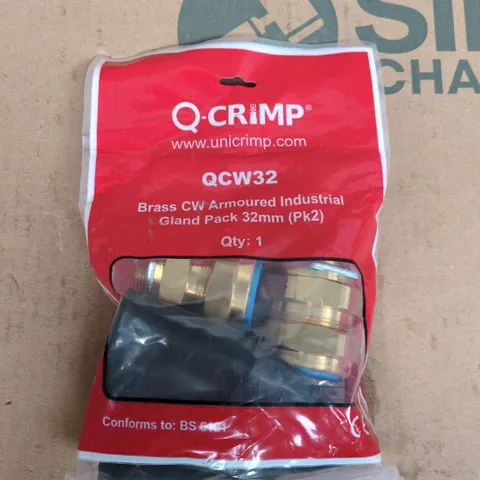 UNICRIMP Q-CRIMP QCW32 BRASS CW ARMOURED INDUSTRIAL GLAND PACK