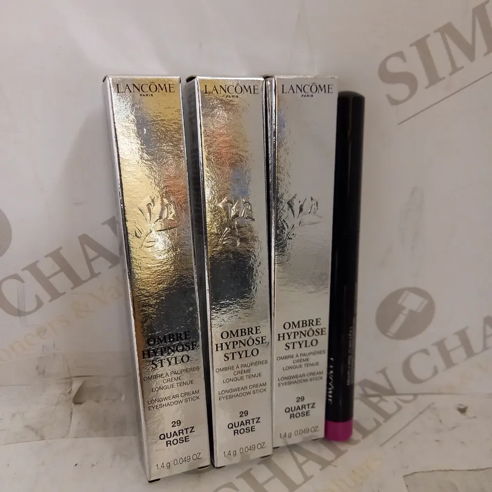 LOT OF 3 LANCÔME OMBRE HYPNÔSE STYLO LONGWEAR CREAM EYESHADOW – 29 QUARTZ ROSE