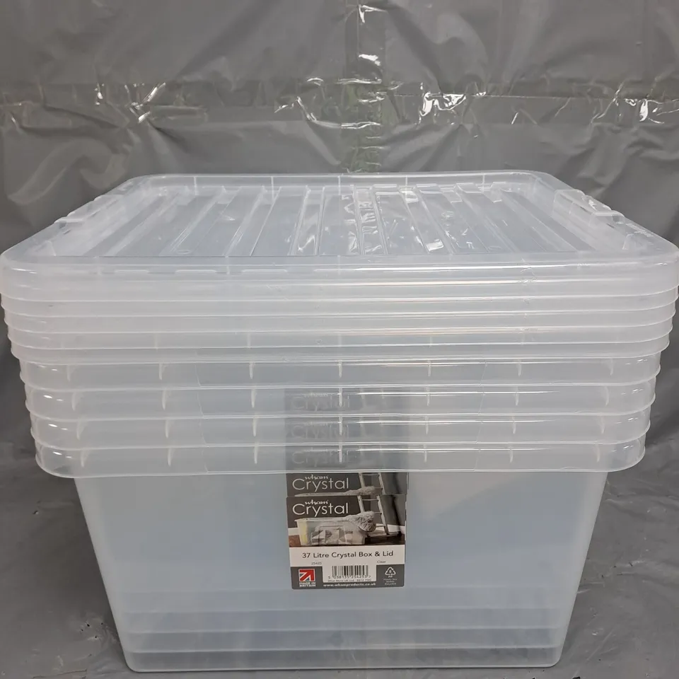 4 X WHAM PLASTIC STORAGE CONTAINERS 