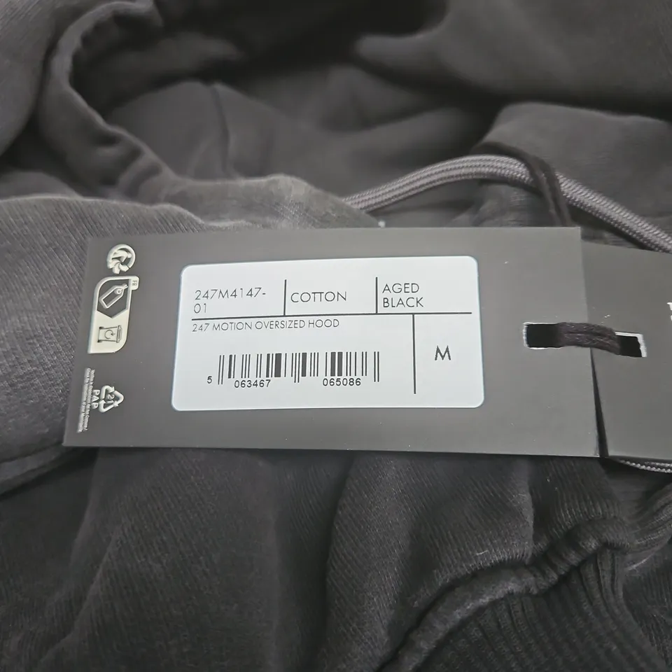 REPRESENT OVERSIZED HOODIE AGED BLACK MEDIUM WITH TAGS