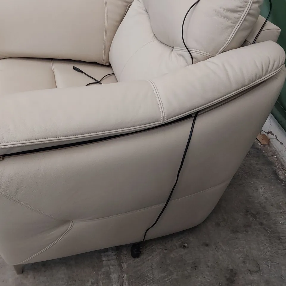 QUALITY BRITISH DESIGNER G PLAN JACKSON POWER RECLINING EASY CHAIR CAMBRIDGE STONE LEATHER 