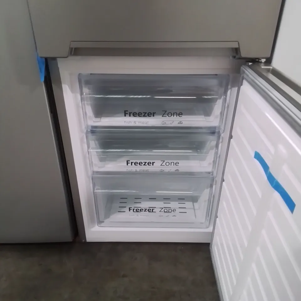 RUSSELL HOBBS FREESTANDING FRIDGE FREEZER RH54FF180S IN SILVER - UNPROCESSED RAW RETURN