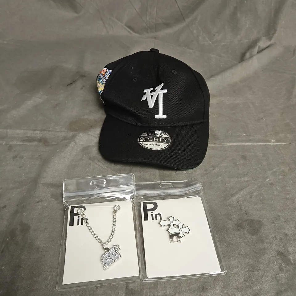 NEW ERA LA DODGERS 40TH ANNIVERSARY CAP IN BLACK ONE SIZE
