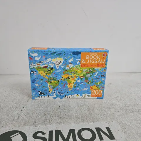 USBORNE BOOK AND JIGSAW "ANIMALS OF THE WORLD"
