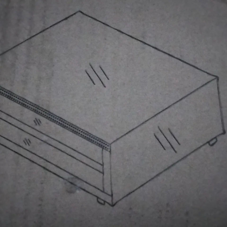 BOXED ORION MIRRORED TV UNIT (1 BOX)