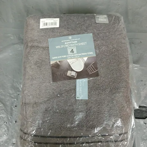 GAVENO CAVAILIA EGYPTIAN WILSFORD PACK OF 4 BATH SHEETS