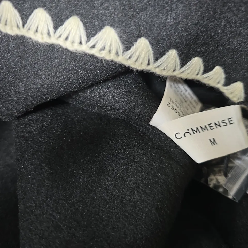 COMMENCE BLACK BLAZER WITH WHITE WHIPSTITCH TRIM – WOMEN'S SIZE M WITH MATCHING SCARF