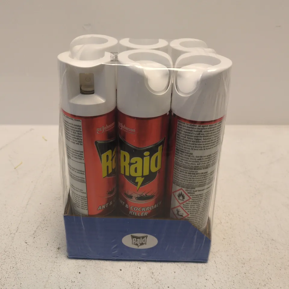 RAID ANT AND COCKROACH KILLER 6 PACK (300ML)