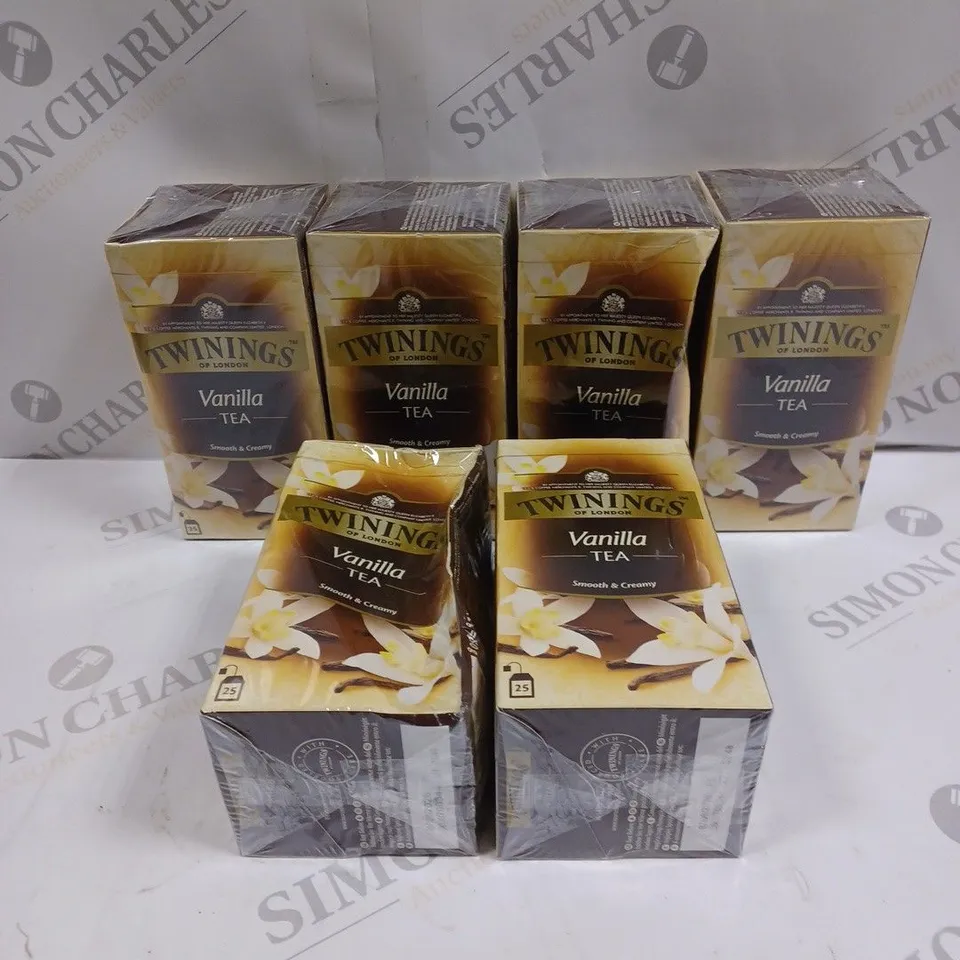 6 X SEALED TWININGS VANILLA TEA