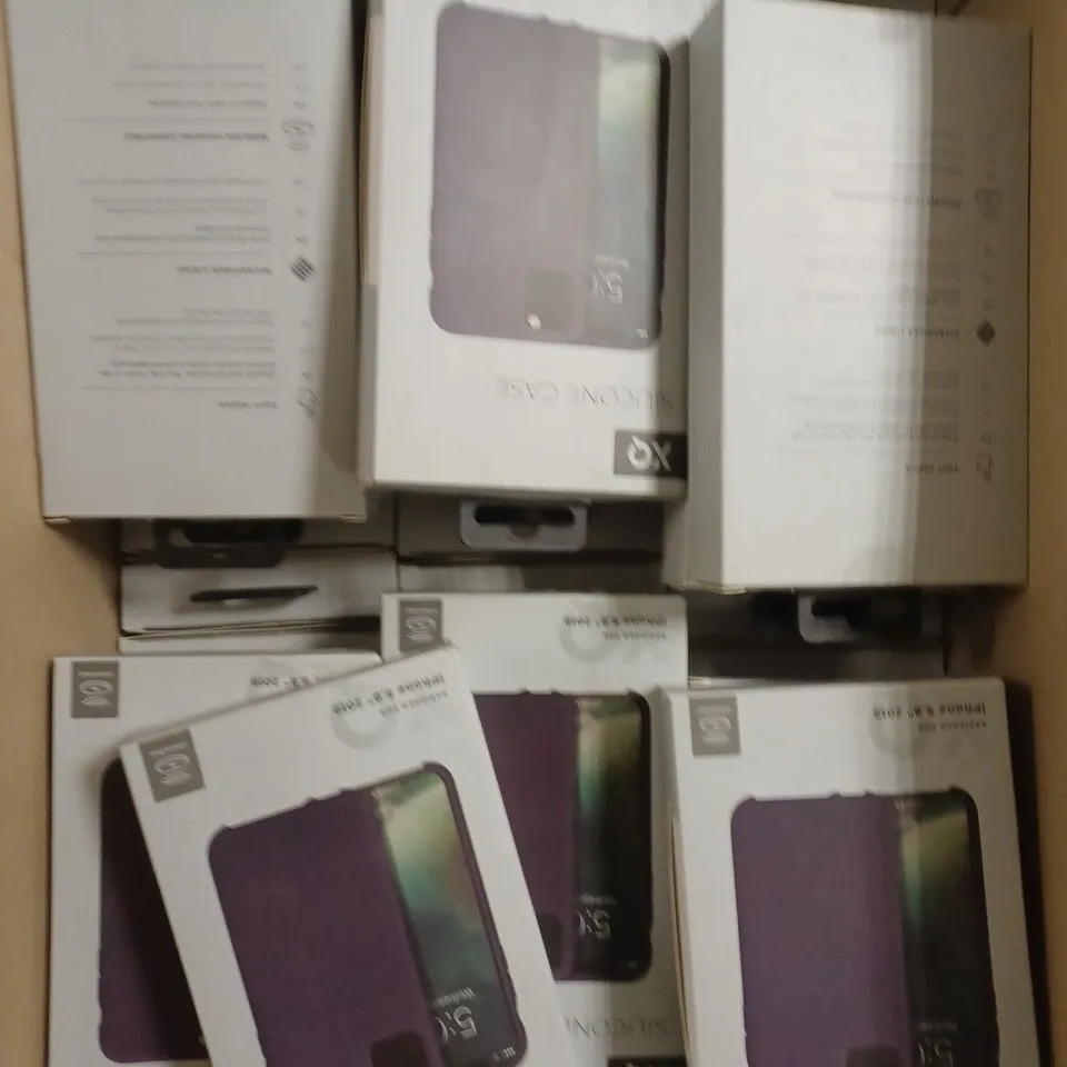 APPROXIMATELY 50 BOXED XQ SILICONE PROTECTIVE CASES FOR IPHONE 5.8" 2019 MODEL 
