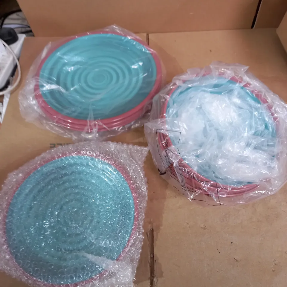COOK'S ESSENTIALS TERRACOTTA SWIRL MELAMINE DINNERWARE SET