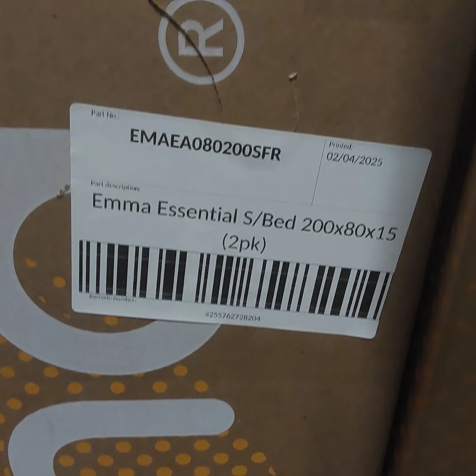 BRAND NEW BOXED EMMA ESSENTIAL MATTRESS - 2 CO-PACKED 80X200 MATTRESSES - FR