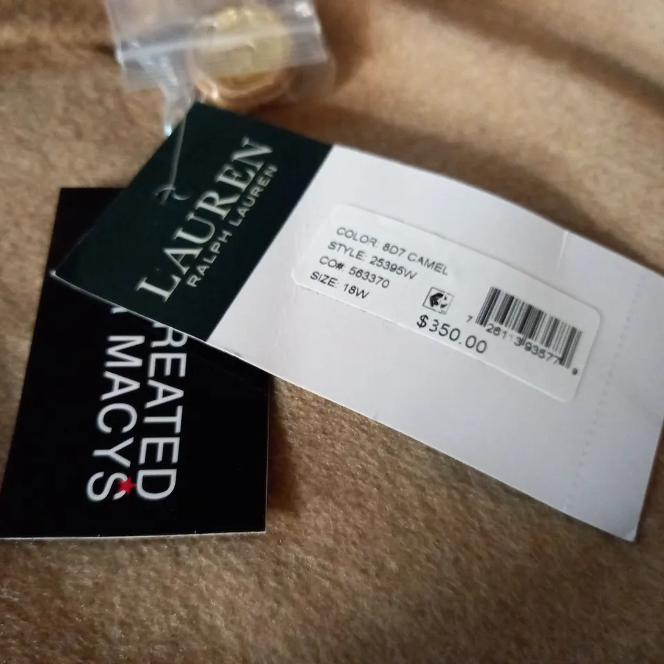 RALPH LAUREN COAT IN CAMEL - 18 W