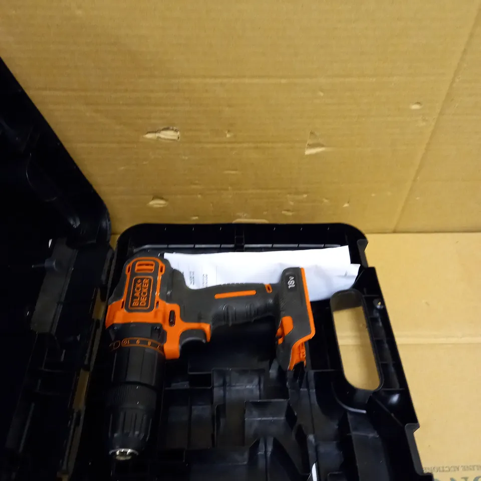 BLACK+DECKER 18 V CORDLESS 2-GEAR COMBI HAMMER DRILL POWER TOOL 
