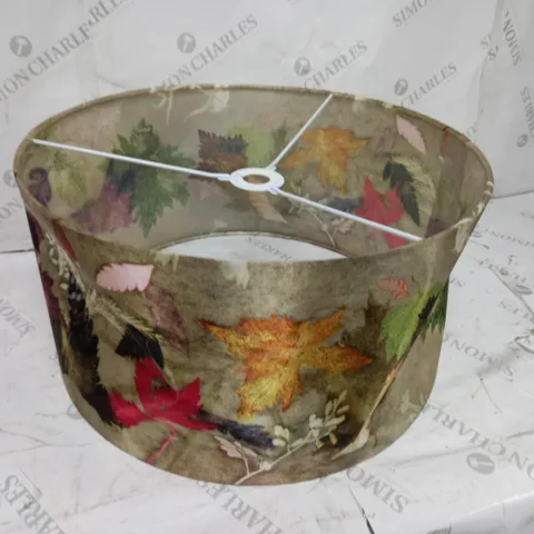 HAZELWOOD HOME 45CM FLORAL DANCE FABRIC DRUM PENDANT SHADE