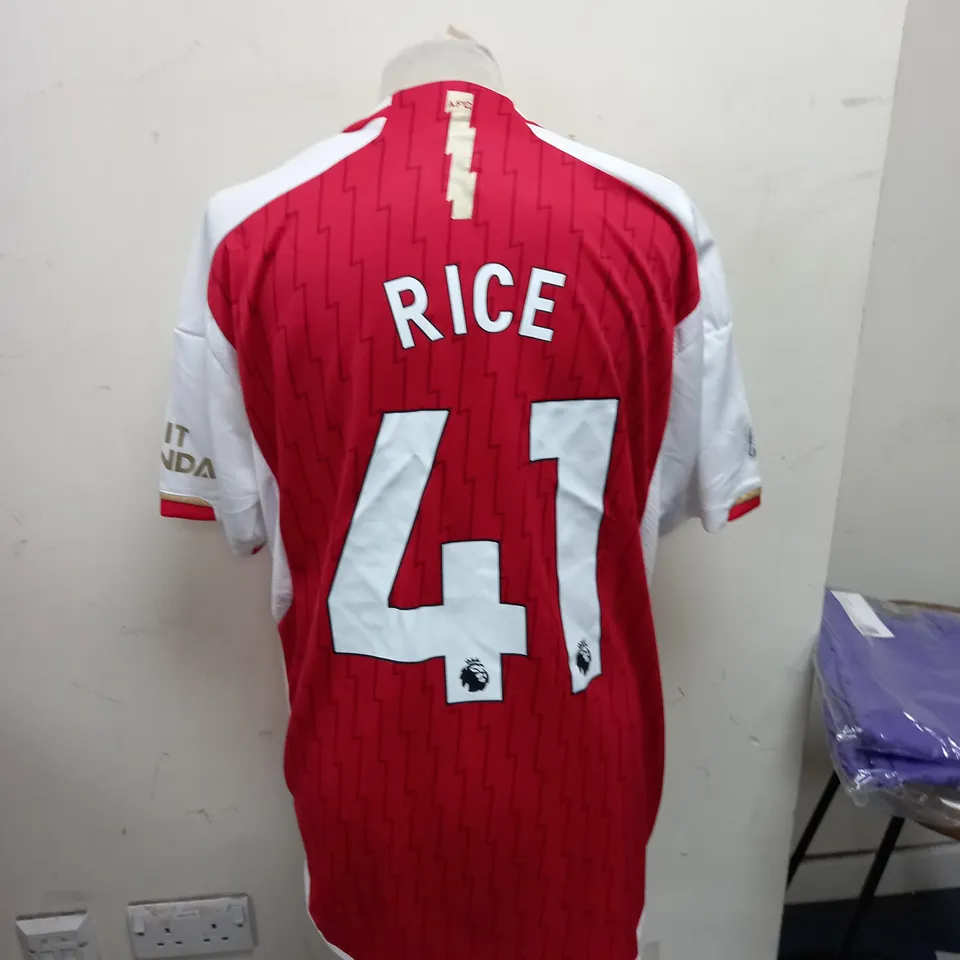 ARSENAL FC HOME SHIRT - RICE 41 - XL