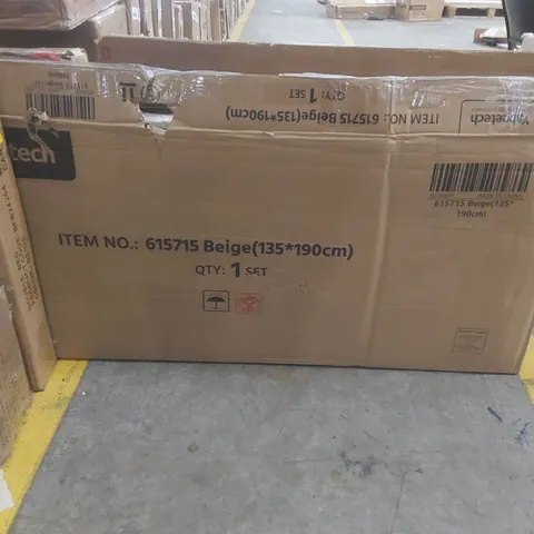 BOXED YAHEETECH 4'6 DOUBLE BED FRAME - BEIGE