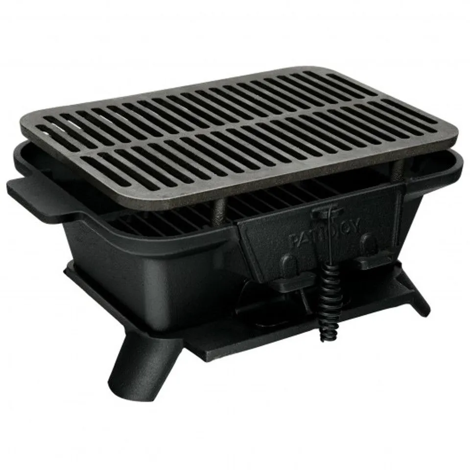 BOXED COSTWAY HEAVY DUTY CAST IRON TABLETOP BBQ GRILL STOVE FOR CAMPING PICNIC (1 BOX)