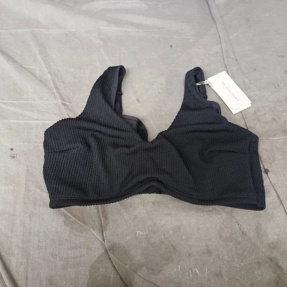 BRAVISSIMO BLACK UK 34F CANCUN BIKINI TOP 