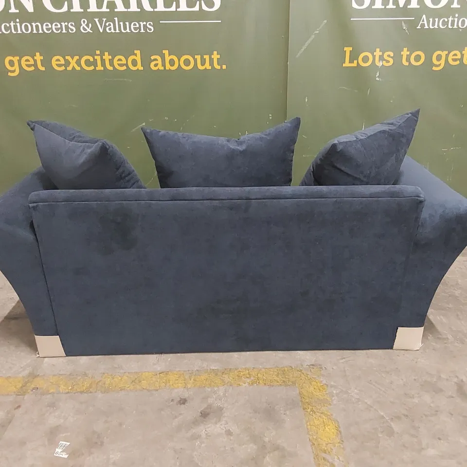 DURY 2 SEATER FABRIC SOFA - BLUE 