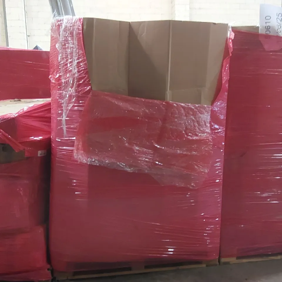 PALLET OF ASSORTED ITEMS INCLUDING: ARKMIIDO KIDS ARTIST EASEL, SWING SET, BLINDS, TOILET SEAT ECT