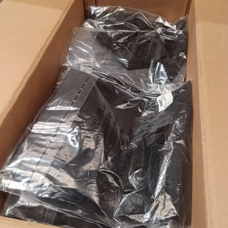 BOXED BRAND NEW APPROXIMATELY 20 JD WILLIAMS JACQUARD WRAP SKIRTS, BLACK MULTI, SIZE 14 (1 BOX)