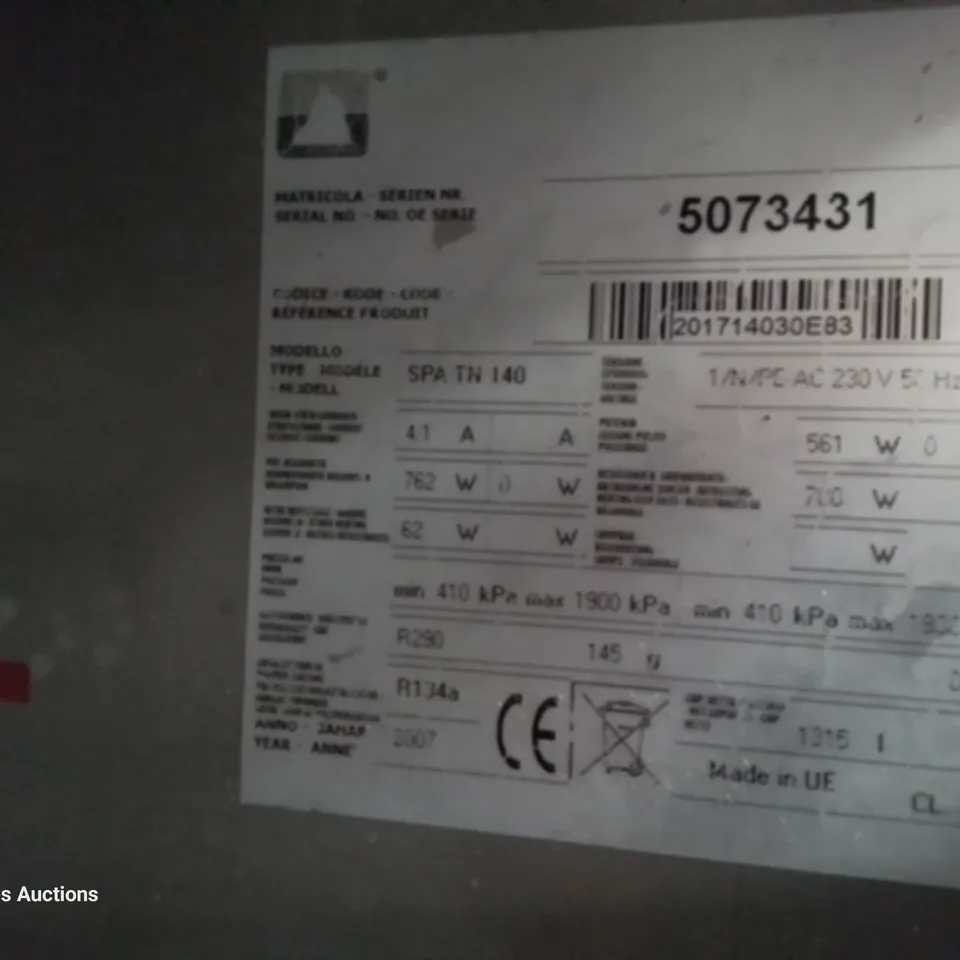 POLARIS DOUBLE DOOR TALL FRIDGE Model SPA TN 140